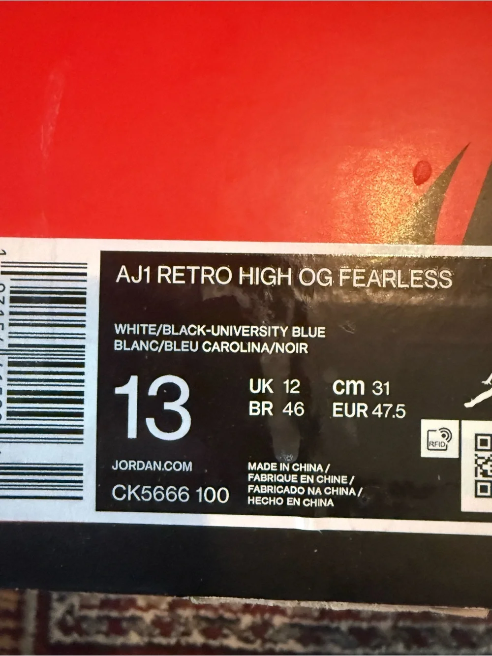 Jordan 1 High OG Red White Blue Black Patent Leather Sneakers